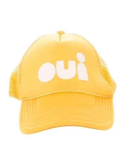 Pre-owned Clare V Baseball Cap In Yellow