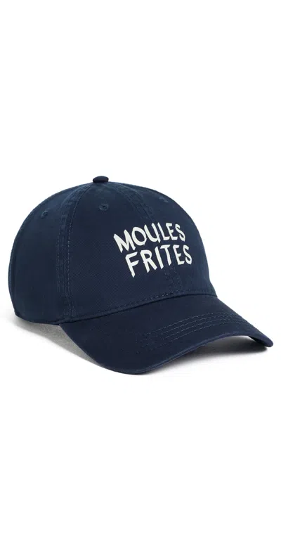 Clare V Baseball Hat Cream/navy