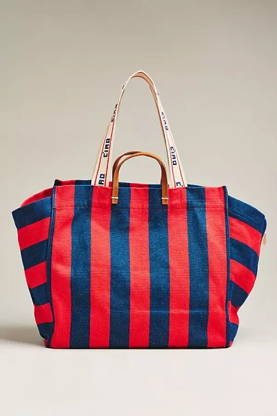 Clare V Beach Tote And Clutch In Multi