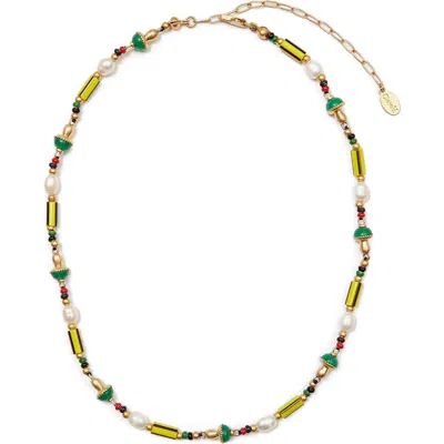 Clare V . Beaded Necklace In Multi