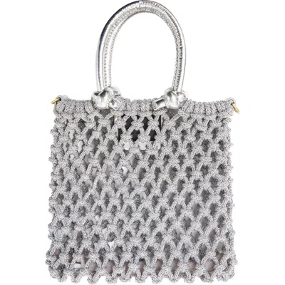 Clare V . Bianca Handbag In Silver