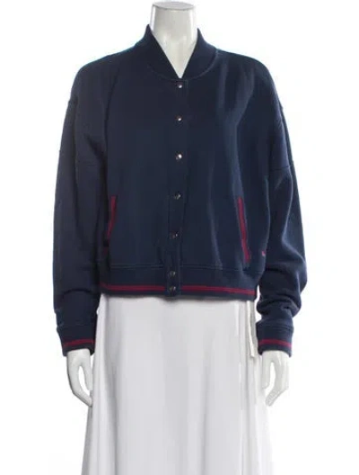 Pre-owned Clare V Bomber Jacket In Blue