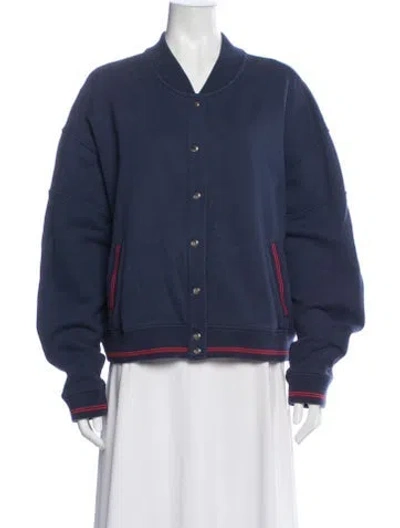 Pre-owned Clare V Bomber Jacket In Blue