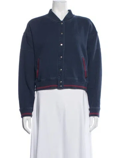Pre-owned Clare V Bomber Jacket In Blue