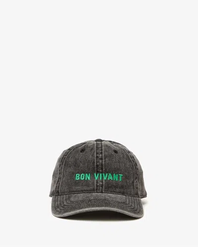 Clare V Bon Vivant Baseball Hat In Faded Black