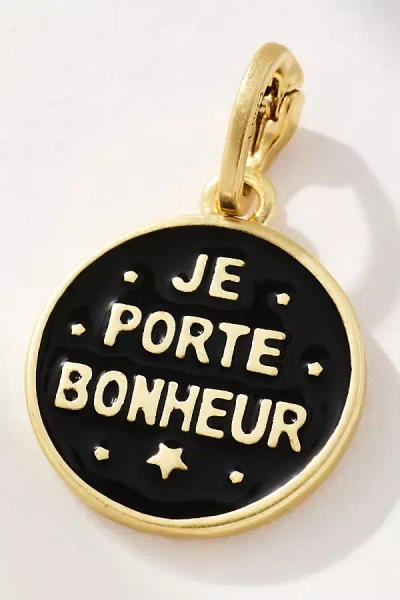 Clare V Bonheur Coin Charm In Black