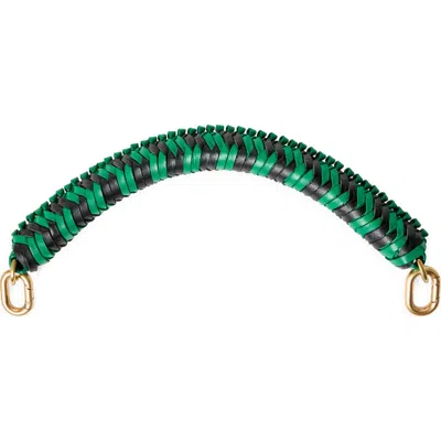 Clare V . Braided Leather Top Handle In Green