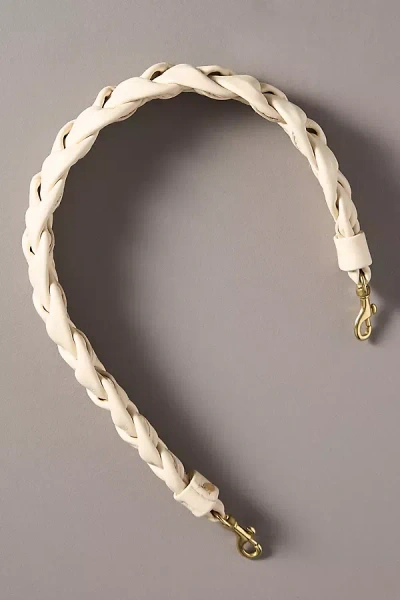 Clare V Braided Shoulder Bag Strap In White