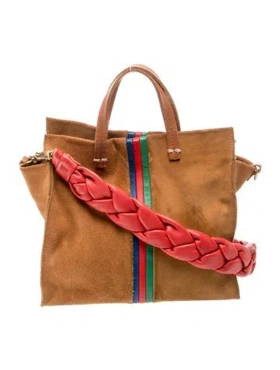 Pre-owned Clare V Camel Leather Top Handle Bag In Brown