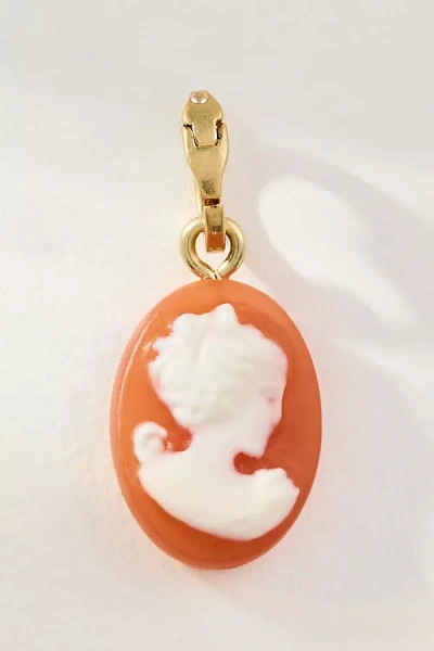 Clare V Cameo Charm In Orange