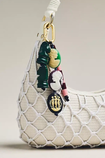 Clare V Cameo Fob Bag Charm In Neutral