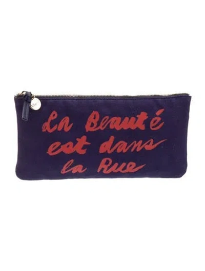 Pre-owned Clare V Canvas Clutch In Multi