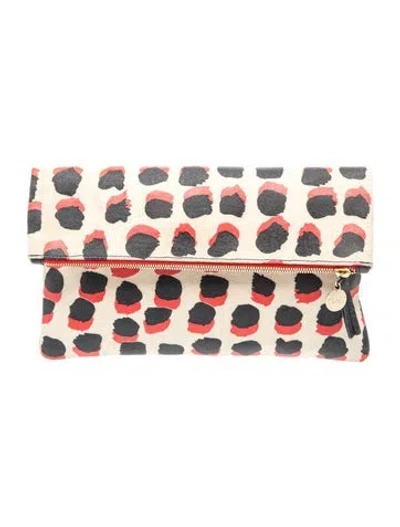 Pre-owned Clare V Canvas Clutch In Multi