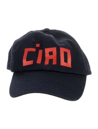Pre-owned Clare V Canvas Printed Baseball Hat In Blue