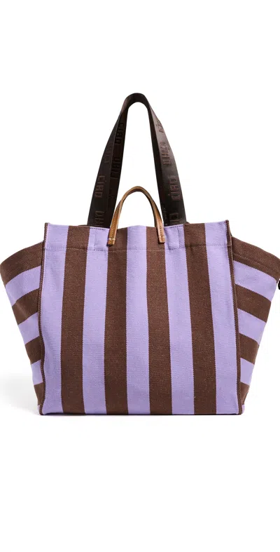 Clare V . Beach Canvas Stripe Tote In Multi