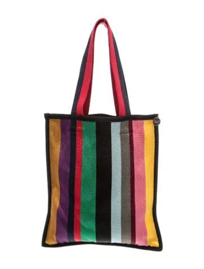 Pre-owned Clare V Canvas Top Handle Bag In Black