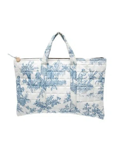 Pre-owned Clare V Canvas Tote In Blue