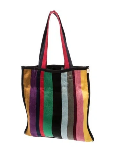 Pre-owned Clare V Canvas Tote In Multi