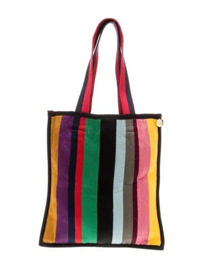 Pre-owned Clare V Canvas Tote In Multi