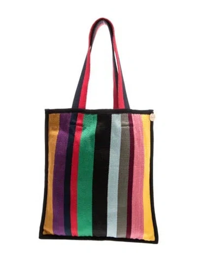Pre-owned Clare V Canvas Tote In Multicolor