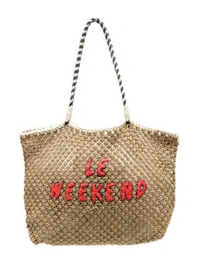 Pre-owned Clare V Canvas Tote In Neutrals
