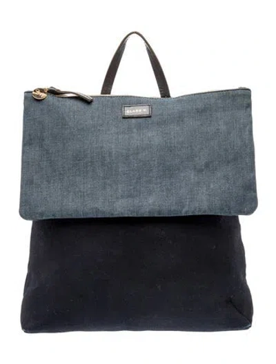 Pre-owned Clare V Canvas Weekender Bag In White