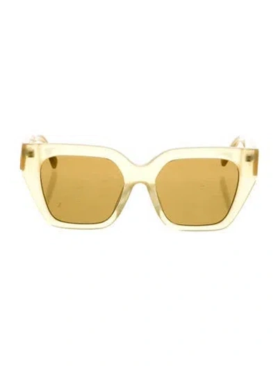 Pre-owned Clare V Cat-eye Gradient Sunglasses In Yellow