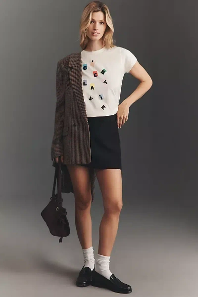 Clare V C'est La Vie Classic Tee In White