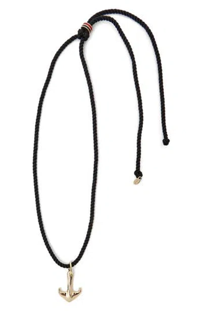 Clare V . Charm Cord Necklace In Black