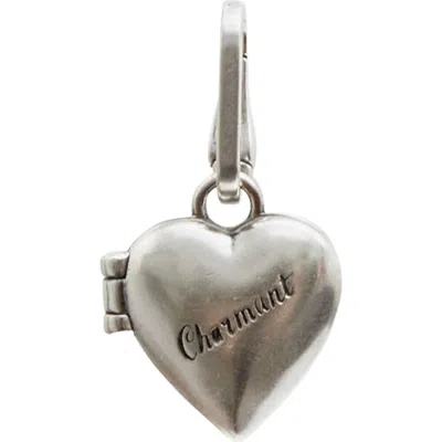 Clare V . Charmant Heart Locket In Silver