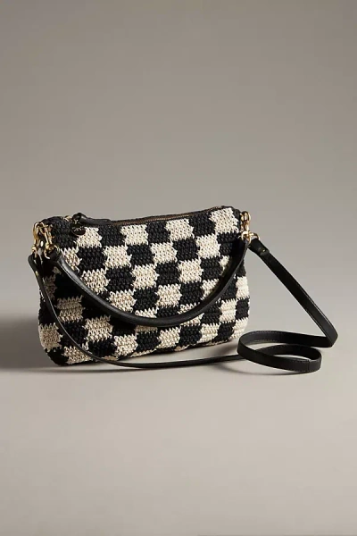 Clare V Check Crochet Petit Moyen Bag In Black