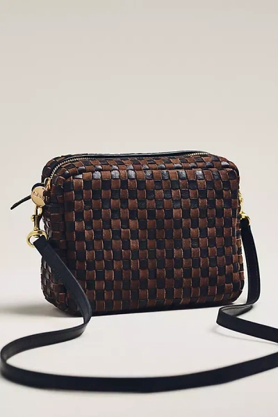 Clare V Checked Midi Sac Crossbody Bag In Brown