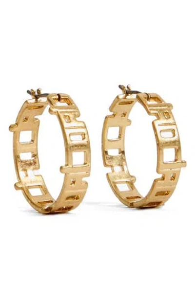 Clare V . Ciao Hoop Earrings In Gold