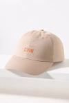 Clare V Ciao Petite Embroidered Baseball Cap In Beige