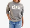 Clare V Ciao Pull-on Sweatshirt In Grey In Gray