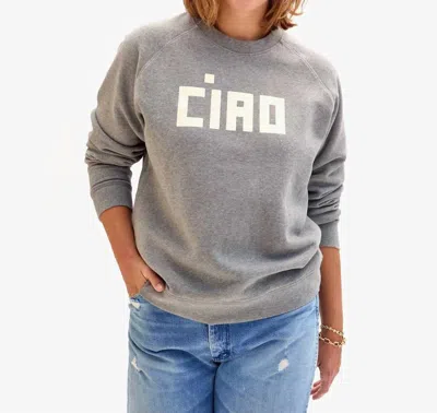 Clare V Ciao Pull-on Sweatshirt In Grey In Gray