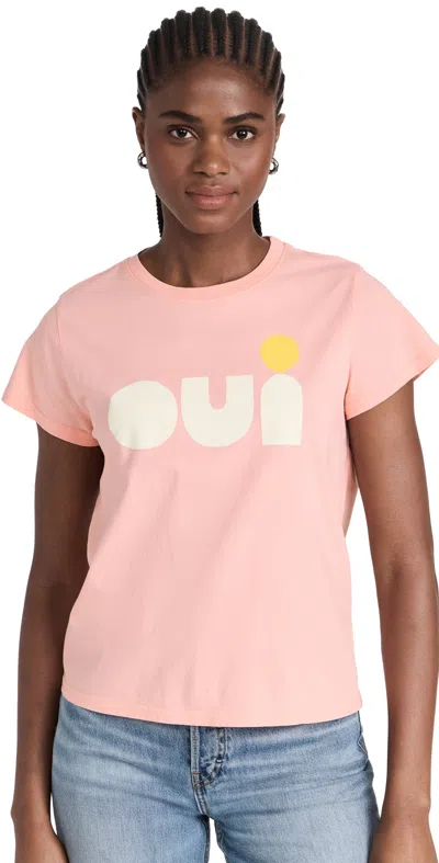 Clare V Classic Tee Rose W/ Cream