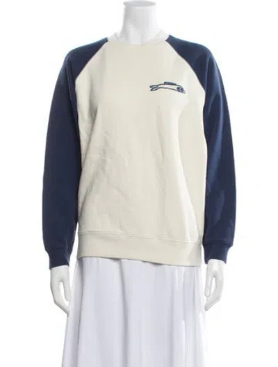 Pre-owned Clare V Colorblock Pattern Crew Neck Sweatshirt In Neutral