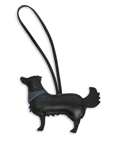 Clare V Coqui Leather Dog Fob In Black