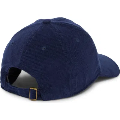 Clare V . Corduroy Baseball Cap In Navy