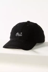 Clare V Corduroy Oui Baseball Cap In Black