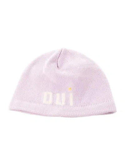 Pre-owned Clare V Cotton Knit Beanie In Purple