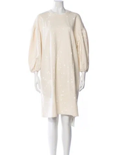 Pre-owned Clare V Crew Neck Knee-length Dress W/ Tags In Neutral