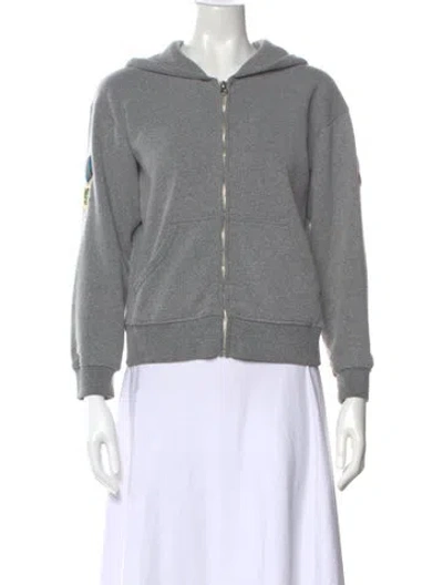 Pre-owned Clare V Crew Neck Long Sleeve Hoodie In Gray