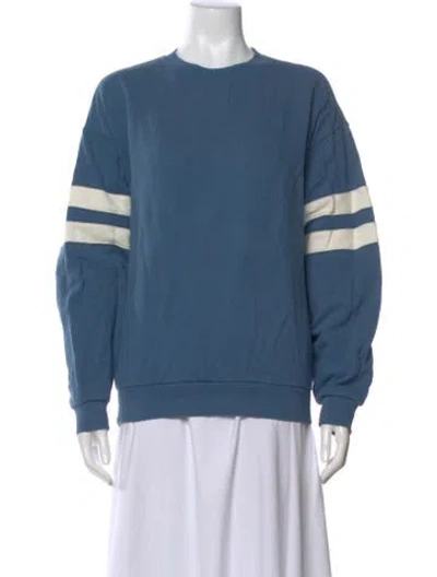 Pre-owned Clare V Crew Neck Long Sleeve Sweatshirt In Blue