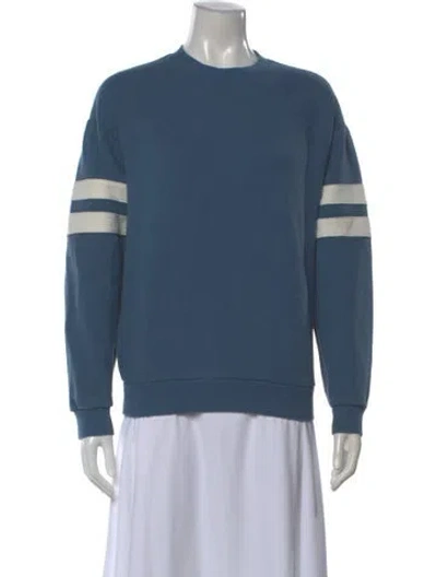 Pre-owned Clare V Crew Neck Long Sleeve Sweatshirt In Blue