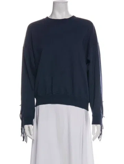 Pre-owned Clare V Crew Neck Long Sleeve Sweatshirt In Blue