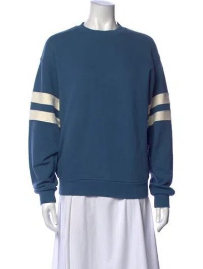 Pre-owned Clare V Crew Neck Long Sleeve Sweatshirt In Blue