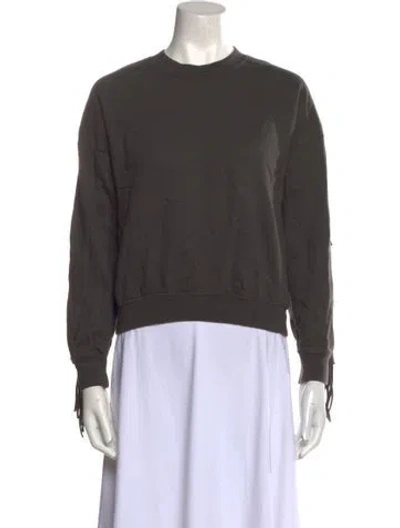 Pre-owned Clare V Crew Neck Long Sleeve Sweatshirt In Gray