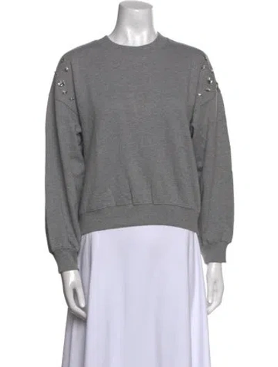 Pre-owned Clare V Crew Neck Long Sleeve Sweatshirt In Gray